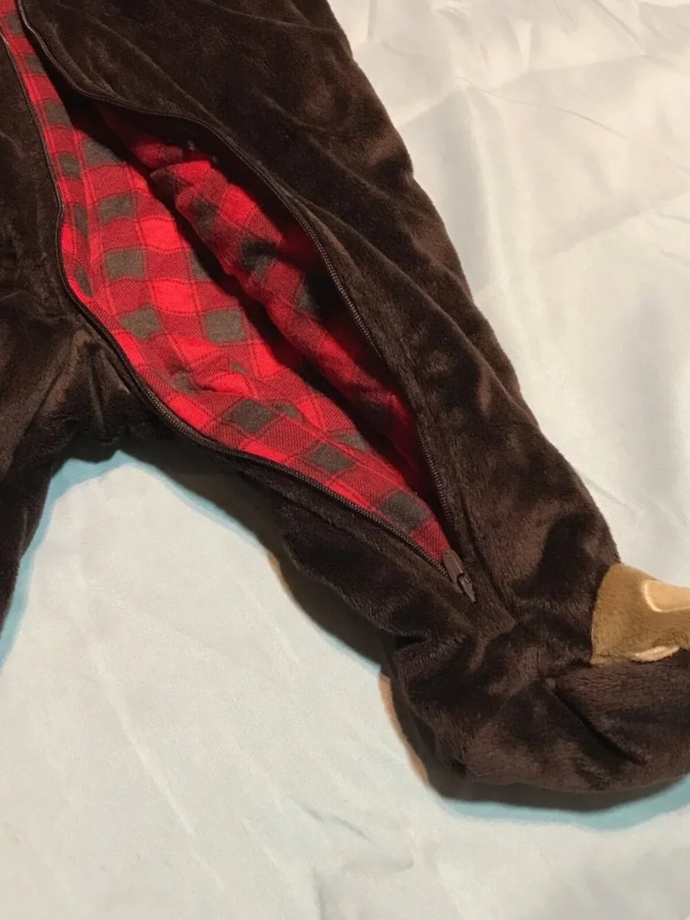 Carter's Monkey Plush Fleece Footie Pajamas Bodysuit Winter Sleeper 6M